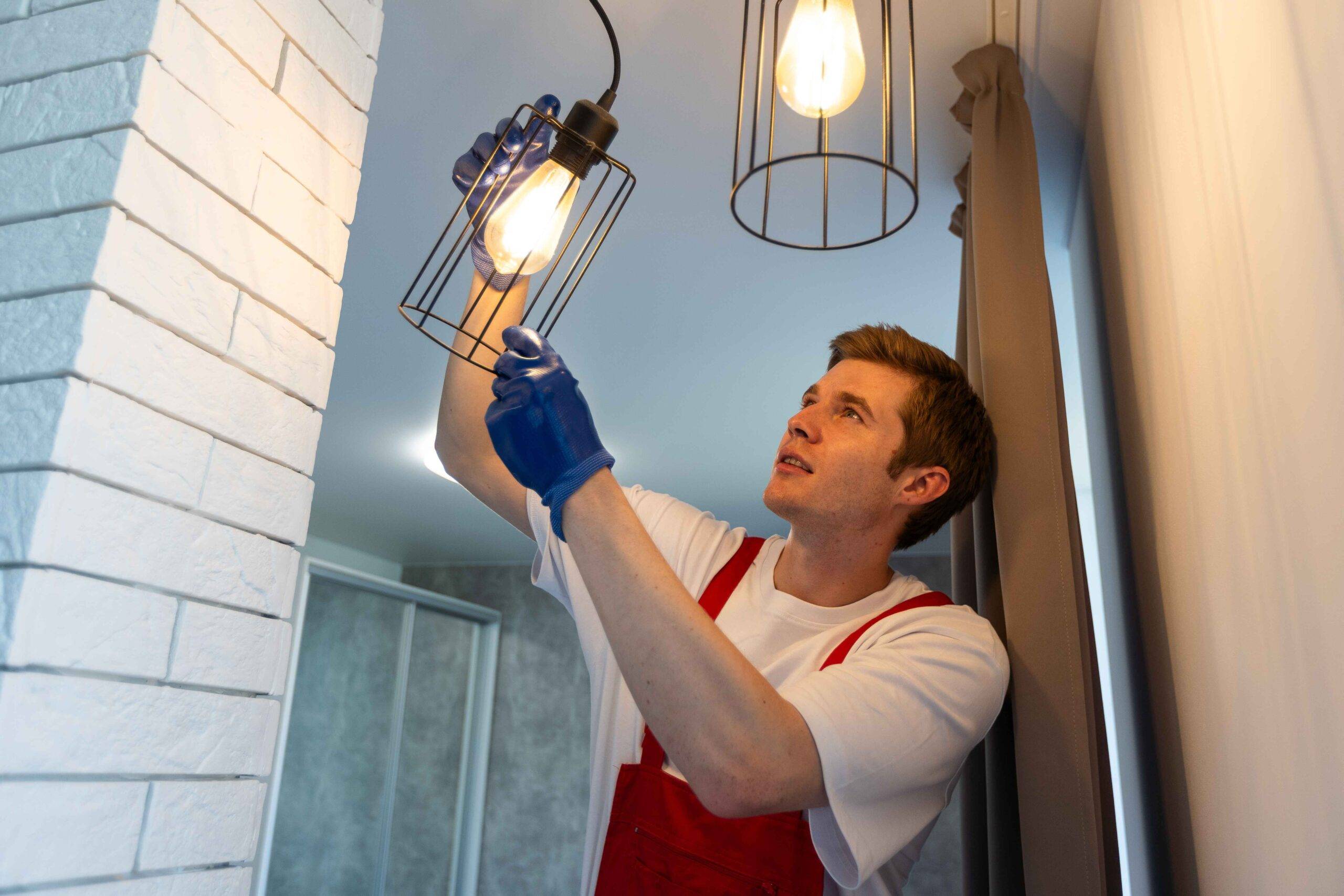 young-man-installing-ceiling-lamp-on-stepladder-in-2023-12-01-00-35-26-utc_11zon